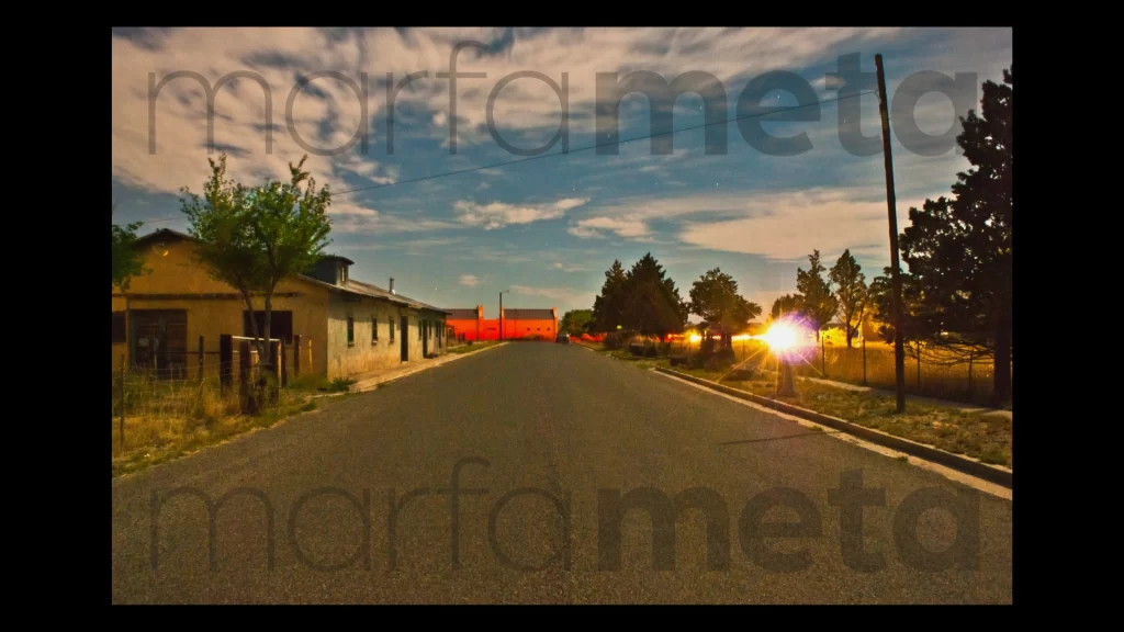 Example of Art on Canvas, from Nighttime Marfa (Photo on Virtual Object)